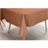 La biancheria per la casa Tovaglia LIMA Arancio - Tela Cerata Plastificata PVC Lavabile Antiscivolo Effetto Lino - Made in Italy Cm. 140x240 x12 persone