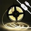 HEGEHE - Striscia LED COB Flessibile 5V Dimmerabile [1M,bianco naturale (4000-4500k)],Alimentazione USB,320 LED/m,Tagliabile,CRI85+,Ideale per Camera da Letto,Cucina,Sala Giochi,Soggiorno e Negozi