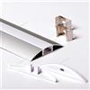 Aftertech® 2m 2metri 5309 53x9mm PROFILO TANGENTE ALLUMINIO 2M PER STRISCE STRIP LED BARRA RIGIDA 2MT + COVER BIANCA