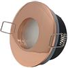 UKEW Confezione da 4 faretti a LED da soffitto, attacco GU10, copertura smerigliata, con impermeabilità IP44, per doccia, bagno, camera da letto (oro rosa rotondo)