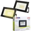 E-QUICKLY faretti LED da esterno - 20W, potente proiettore da 1600 lumen, faretto led da esterno con luce bianca naturale 4000K, faro LED grado di impermeabilità IP65, faretti da giardino 220V, 2 PZ