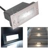puntoluceled Faretto LED Segnapasso Rettangolare 9W Luce Calda 3000K | Incasso Muro Scale Giardino | 220V