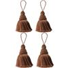 Fenghuangwu - Set di 4 eleganti nappe in poliestere, accessori fai da te per mobili, luce e decorazione della casa, colore caffè
