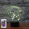 SUPERHONGJIHAO Luce notturna per bambini 3D nota musicale lampada a led con telecomando 16 colori che cambiano regalo di compleanno di Natale per bambino