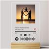 DGLpintu Spotify Glass Music Code Luce Notturna Personalizzato Foto & Nome del Musica & del Cantante, Art Lampada Musica Placca Album Copertina, Regali per Fidanzati, Papà e Mamma