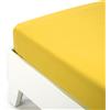 Caleffi Lenzuolo sotto con Angoli Cotone Tinta Unita Matrimoniale Giallo Sole in Cotone - 51260