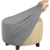 ZEaink Copri Pouf Rotondo Elasticizzato Fodera per Ottomana Copertura Dell'Ottomano Jacquard Copri Poggiapiedi Ottomano Pouf Rotondo Copertura per Poggiapiedi (Color : #22, Size : 60x60x40cm)