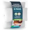 Eurocali 3 Cuscini Memory Foam Ipoallergenico ed Ergonomico Guanciale Letto Made in Italy Supporto Cervicale Morbido e Traspirante con Fragranza Aloe Vera e Camomilla