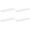 vidaXL Scaffali a Parete 4 pz Bianco Lucido 80x23,5x3,8 cm in MDF