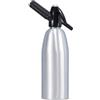 Generic Sifone per Soda da 1 l, in Alluminio, Manuale per bibite Fatte in casa, Mojito, Gin Fizz Cocktail e Spritzer di Vino, Argento