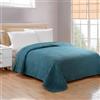 IlGruppone Trapunta Matrimoniale 250x250 cm in Microfibra - Trapuntino 100gr/m² Antiacaro e Anallergico Mezza Stagione, Stone Washed - Piumino Copriletto Duck Friendly (Ottanio)