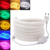 HEGEHE - Striscia LED 220V, flessibile impermeabile IP65, 120 LED/m Striscia neon LED tubo tondo rosso da 1m CRI85+, luce a 360°, tagliabile, decorazione per l'illuminazione domestica