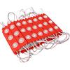 LEDLUX Striscia Da 20 Pezzi Modulo Mattone LED, DC 12V IP67 Con Lente Ingrandimento, Angolo 160 Gradi Per Fare Lettere Insegna (Rosso)