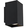 Qazqa sandy - Appliques Moderno - 2 luce - L 8.25 cm - Nero - Design - Soggiorno I Camera da letto I Sala da Pranzo I Cucina