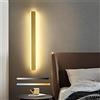 TZSMUM LED Barra Dimmerabile Applique da Parete Interno Moderno Lunga Striscia Scale Lampada da Parete Luminosità Regolabile Acrilico Alluminio Lampada a Muro Camera Soggiorno (Oro,120cm 60W)