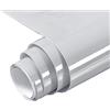 MOCNT Carta Adesiva per Mobili 80cm x 5m Lucido Pellicola Autoadesiva Impermeabile Carta da Parati Vinile Decorativa Proteggere Cucina Armadio Grigio