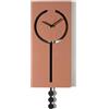 Arti & Mestieri Omega - Orologio a pendolo da parete di Design 100% Made in Italy - in Ferro, 20 x 53h cm (Mocha mousse e nero)