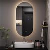 Vicco Specchio bagno Miral, Vetro, 100 x 50 cm con retroilluminazione, per montaggio a parete con illuminazione LED integrata