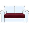 SHUOJIA Copriseduta Divano, Fodera per Cuscino Indipendente, Antiscivolo Copriseduta Divano Elasticizzato Copri Cuscini Divano 1/2/3/4,Protezione del Cuscino Sedile del Divano (Dark Red,2-Seater)
