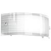 Top Light APPLIQUE MURO MODERNO VETRO BIANCO SATINATO SERIGRAFATO BORDI TRASPARENTI 1074/30