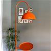 bamyum Gorkiede Lampada da Terra in Metallo, Lampada da Terra per Soggiorno, Camera da Letto, Camera dei Bambini con Attacco E27, Larghezza 30 cm, Paralume Regolabile, Arancione