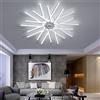 ycwdcz Ventilatore Da Soffitto 100CM Di Grandi Dimensioni Con Telecomando APP Reversibile DC 6 Velocità Ventilatore Da Soffitto Silenzioso Con Luce LED Dimmerabile Per Soggiorno Camera Da Letto-White||100CM