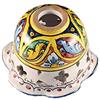 Generico Coppa in ceramica siciliana Santo Stefano di Camastra attacco piccolo E14 ricambio per lampadario lampada applique plafoniera decoro stella