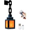 Generic Luce notturna a lanterna pixelata 3D, luce d'atmosfera a LED ricaricabile tramite USB a 16 colori con telecomando e controllo touch, per stanza, arredamento per sala giochi light-A