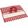 hobbymio.it Borsa porta vivande in tessuto da ricamare a punto croce, Porta Torte da ricamare a Punto Croce, Porta Torte da trasporto in Tessuto Trapuntato, tela aida (04 Qudretto bianco e rosso)