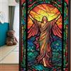 WAZUBC 2 Pezzi Pellicola per Finestre in Vetro Colorato, 45 x 100cm Pellicola Adesiva Statica in PVC Opaca per Privacy su Vetri delle Finestre, Soggiorno, Decorazione Casa Feste (Stile P)