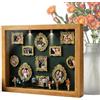 Yonuaret Museum Of Us Cornice Mini Museum Silhouette Box Regalo Personalizzata Per Coppie, Shadow Box Frame Kit With Gold Mini Frames & Figurins DIY MiniDisplay Case For Valentines Day Gift