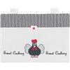 emmevi Copriforno Morbido Shabby Chic Cuori Passanti Tessuto Chiusura A Strappo Copri Forno Cucina (C)