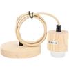 Yunir Lampadario in Legno, Portalampada a Sospensione Vintage Compatibile con Lampadine E27/E26 (Non Incluse), Cavo Lungo 1 Metro, Accessorio per Lampada a Sospensione Regolabile
