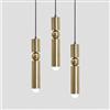 KINLAMS Moderna Luci A Sospensione Lampadario Sala da pranzo Lampada Interna Decorazione Cilindro Tubo D'oro Lampada A Sospensione Cucina