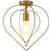 Mengjay a 3 fili rotante Plafoniera in metallo dorato con portalampada 1 fiamma E27, Moderno e minimalista anello personalità lampadario, Light Bar Ristorante Lampade decorative (Amore)