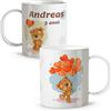 LolaPix Tazza per Bambini Personalizzata con Nome. Ritorno a Scuola. Plastica. Vari Disegni. Orsacchiotto