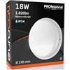 Eurocali Plafoniera LED Soffitto o Parete 18W Rotonda - Colore Bianco - Luce Naturale 4000K - Impermeabile IP54