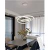 LineteckLED - V609 Lampadario Led a forma di Nastro colore Bianco Incastro a soffitto led dimmerabile con Lacci regolabili Luce Fredda Naturale Calda Classe Efficienza Energetica A+