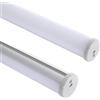 LEDKIA LIGHTING Profilo Alluminio a Sospensione Circolare 2m per Striscia LED fino a 16mm Alluminio 2 m Bianco traslucido