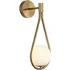 ZTTECH Applique Murale Metallo Dorato con Globo in Vetro Satinato Attacco G9 Design Moderno per Soggiorno Camera Corridoio Ufficio Scala Bar Lampada Murale (1 pezzo)