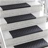KARAT Tappetini per scale in gomma Diamond per esterni, gradini autoadesivi antiscivolo e resistenti alle intemperie UV, protezione per scale anti-inciampo (30 x 90 cm, 5 pezzi)