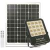Generico UNIVERSO RY-200W-3C FARO LED FLOODLIGHT 2200 LUMEN IP65 TEMPERATURA COLORE SELEZIONABILE CCT 3IN1 3000K 4000K 6500K CON PANNELLO SOLARE E TELECOMANDO