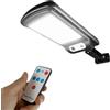 topolenashop Faro lampione stradale pannello solare fotovoltaico sensore 120 LED COB 5195
