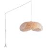 B·LED BARCELONA LED Lampada a sospensione in vimini Vimet Lite con interruttore e spina