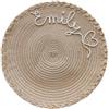 Generico Tovaglietta americana colazione scura con treccia al bordo regalo personalizzata con nome - regalo di Natale - tovagliette personalizzate - idea regalo