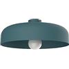 L+ Plafoniera LED da Soffitto in Metallo - Diametro 40cm - Attacco E27 Lampadina Esclusa - Made in Italy - Design Moderno per Cucina e Soggiorno (Blu Mediterraneo)