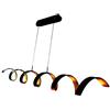 Generic Lampada A Sospensione A LED Colori Foglia d'oro Helix 3000K Lampada in Alluminio Illuminazione A Sospensione Creativa per Cucina Soggiorno Camera da Letto, L131Cm
