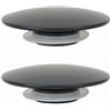 EpheyFIF Tappo di scarico per lavello, 66 mm, nero opaco, pulsante pop-up, tappo click clack per bagno e cucina (2 pezzi)