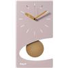 Arti & Mestieri Eclipse - Orologio a pendolo da Parete di Design 100% Made in Italy - in Ferro, 44 x 25 cm (Gelso e oro laccato)