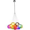 GaoHX Moderno a Lampada a sospensione Lampadario a sfera in vetro colorato creativo, colorata in vetro Paralume Lampada da soffitto per Balcone Soggiorno Ristorante Camera da letto Plafoniera, lampadina G4